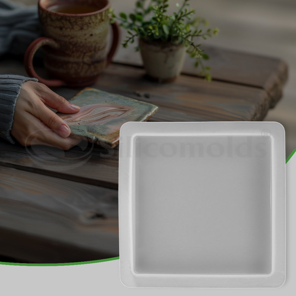 SILICONE COASTER MOLD - SQUARE - SINGLE CAVITY - URP054-RM